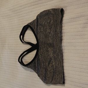 NWOT AKAMC grey and black sports bra unpadded